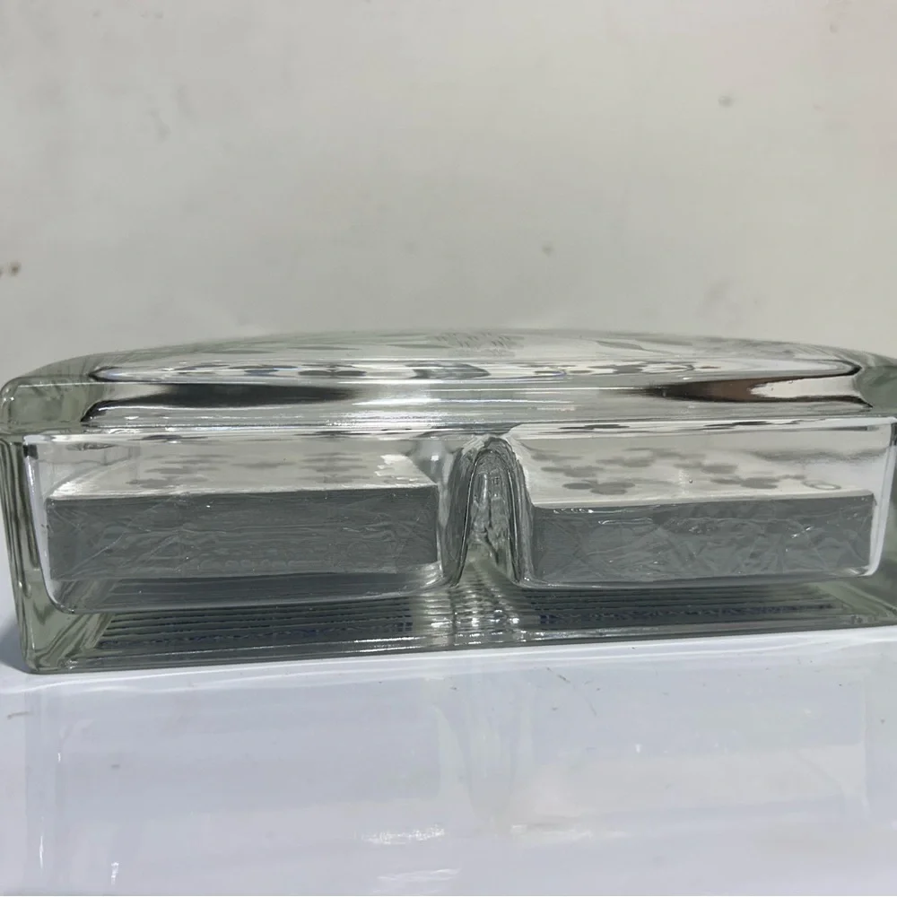 Vintage etched Crystal card holder